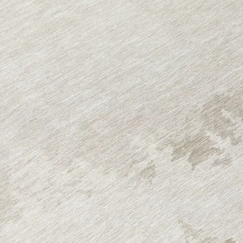 Ivory And Beige Floral Washable Indoor Outdoor Area Rug Photo 4