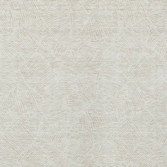Ivory And Beige Floral Washable Indoor Outdoor Area Rug Photo 6