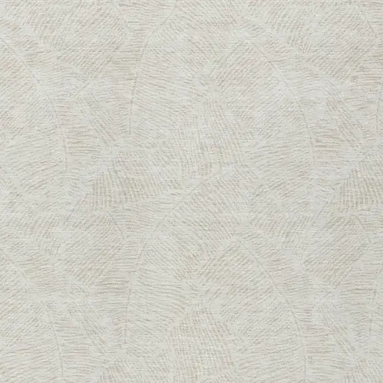 Ivory And Beige Floral Washable Indoor Outdoor Area Rug Photo 6