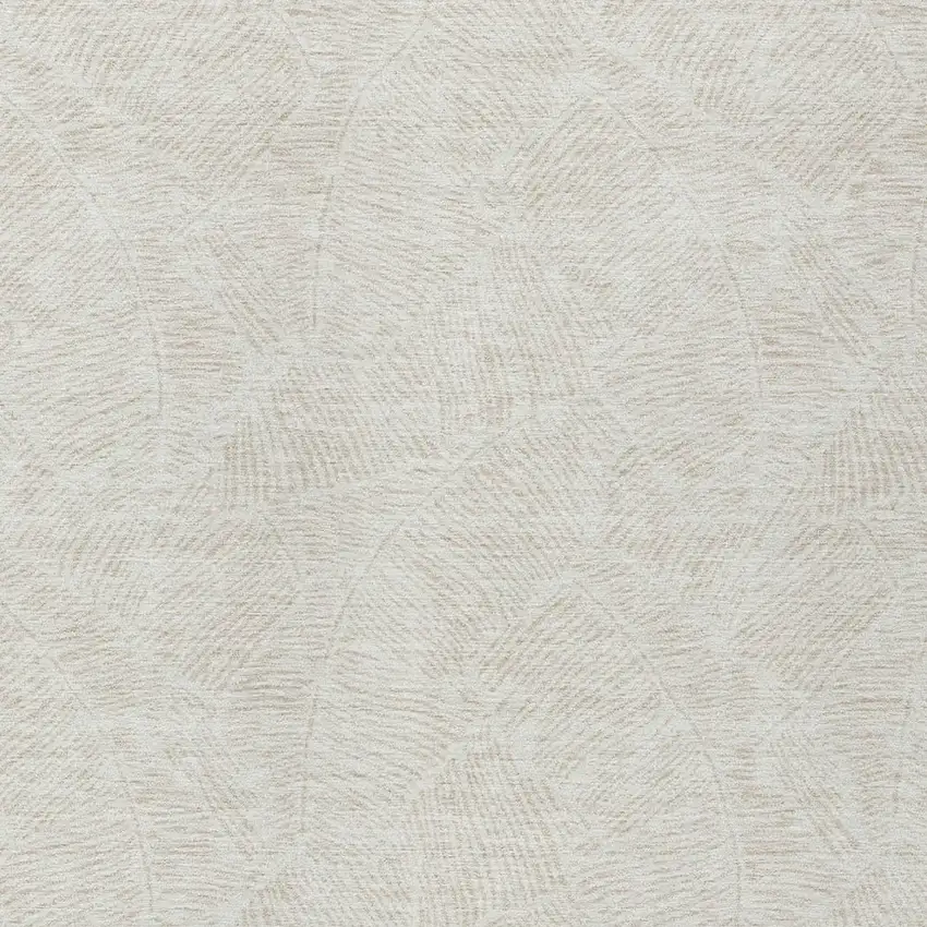 Ivory And Beige Floral Washable Indoor Outdoor Area Rug Photo 6