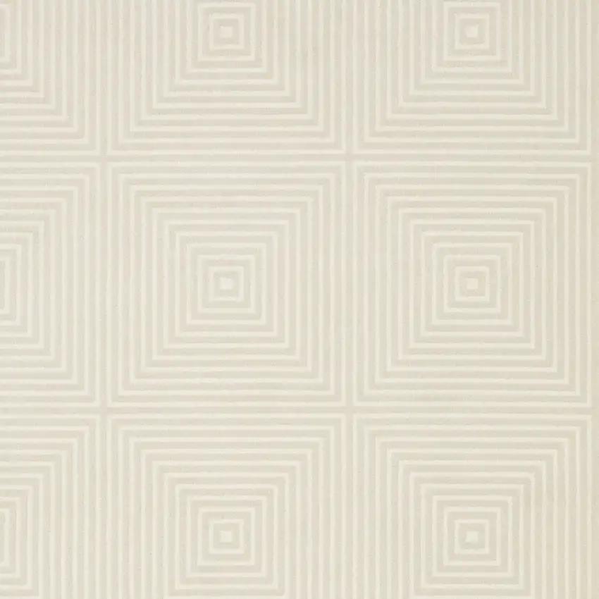 Ivory And Beige Geometric Area Rug Photo 6