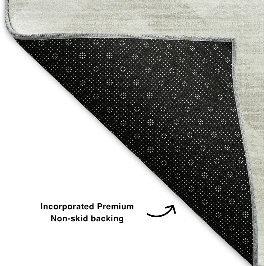 Ivory And Beige Geometric Washable Area Rug With UV Protection Photo 7