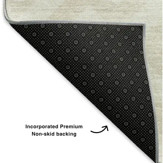 Ivory And Beige Geometric Washable Area Rug With UV Protection Photo 7