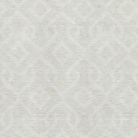 Ivory And Beige Geometric Washable Area Rug With UV Protection Photo 3