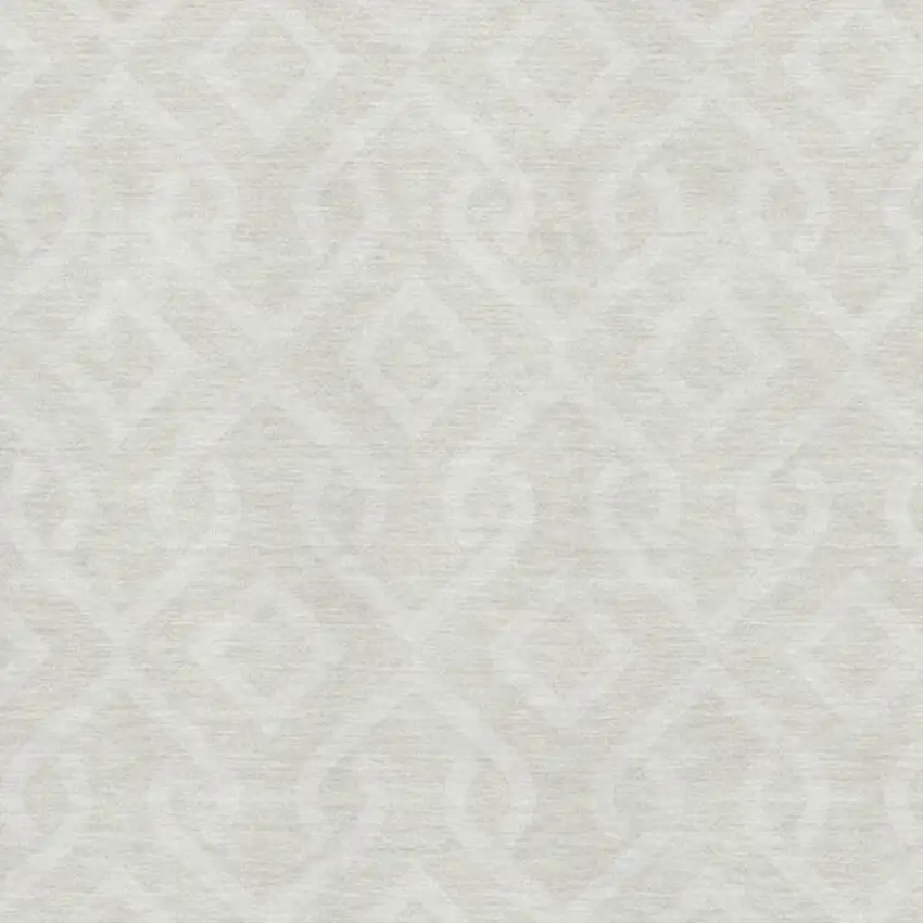 Ivory And Beige Geometric Washable Area Rug With UV Protection Photo 3