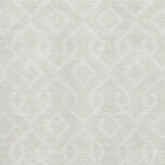 Ivory And Beige Geometric Washable Area Rug With UV Protection Photo 3