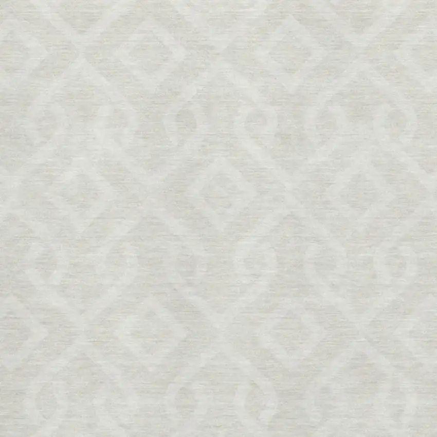 Ivory And Beige Geometric Washable Area Rug With UV Protection Photo 3