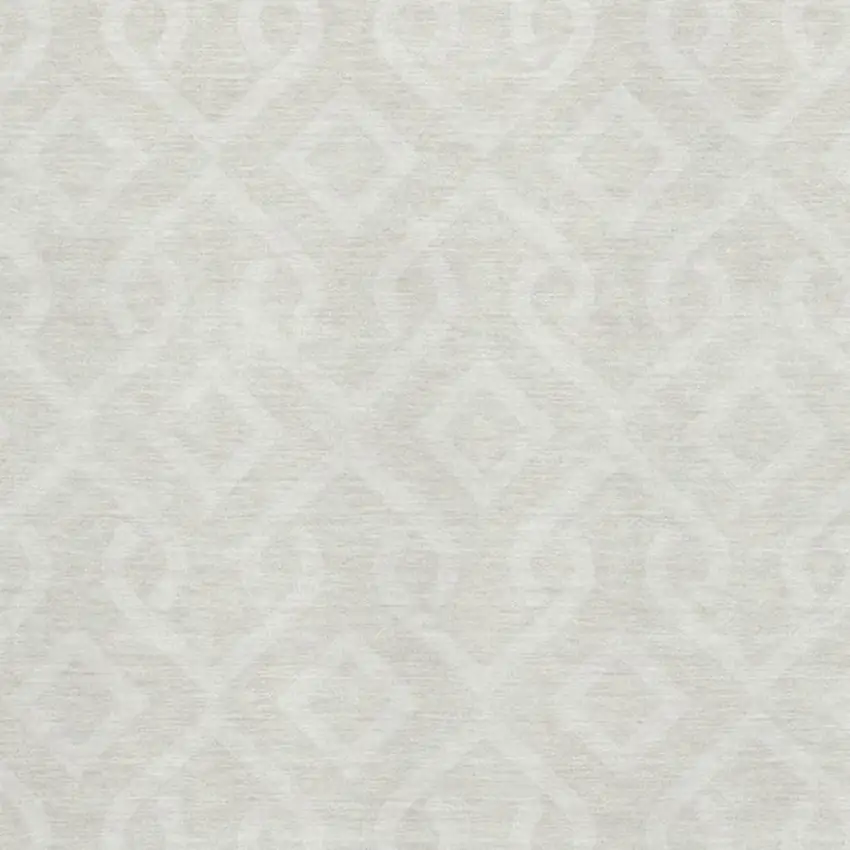 Ivory And Beige Geometric Washable Area Rug With UV Protection Photo 3