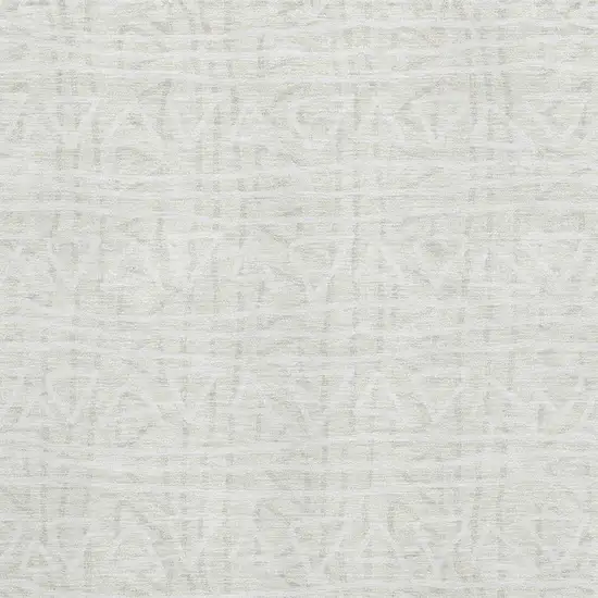 Ivory And Beige Geometric Washable Area Rug With UV Protection Photo 3