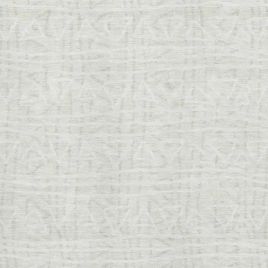 Ivory And Beige Geometric Washable Area Rug With UV Protection Photo 3