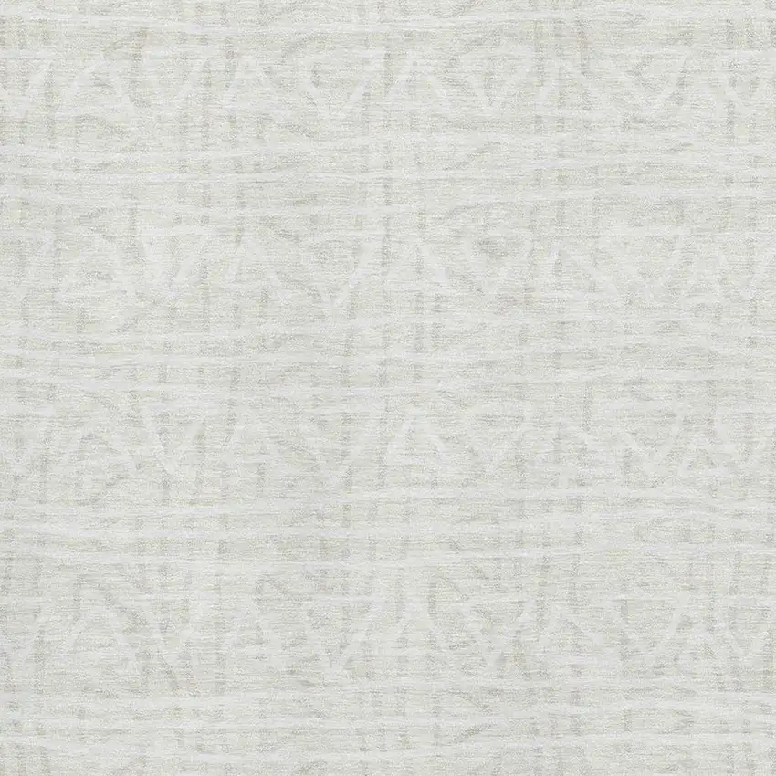 Ivory And Beige Geometric Washable Area Rug With UV Protection Photo 3