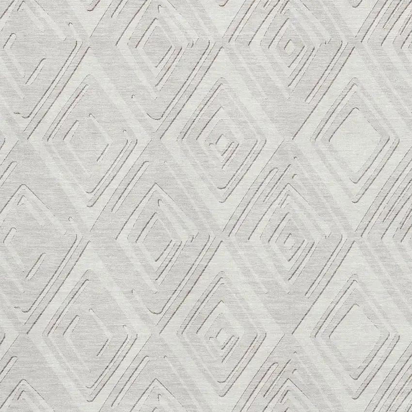 Ivory And Beige Geometric Washable Area Rug With UV Protection Photo 4