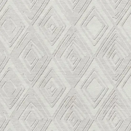 Ivory And Beige Geometric Washable Area Rug With UV Protection Photo 4