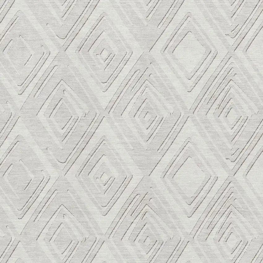 Ivory And Beige Geometric Washable Area Rug With UV Protection Photo 4