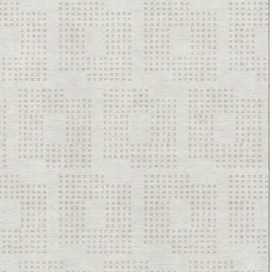 Ivory And Beige Geometric Washable Area Rug With UV Protection Photo 3