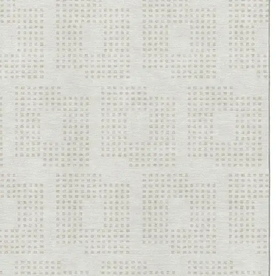 Ivory And Beige Geometric Washable Area Rug With UV Protection Photo 3