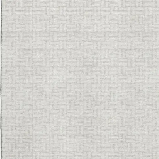 Ivory And Beige Geometric Washable Area Rug With UV Protection Photo 8