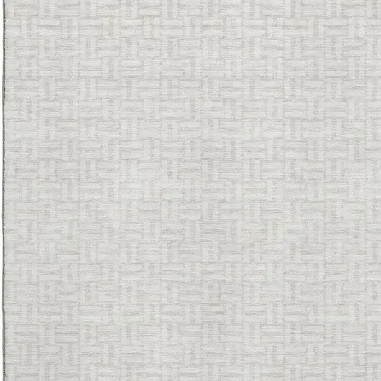 Ivory And Beige Geometric Washable Area Rug With UV Protection Photo 7