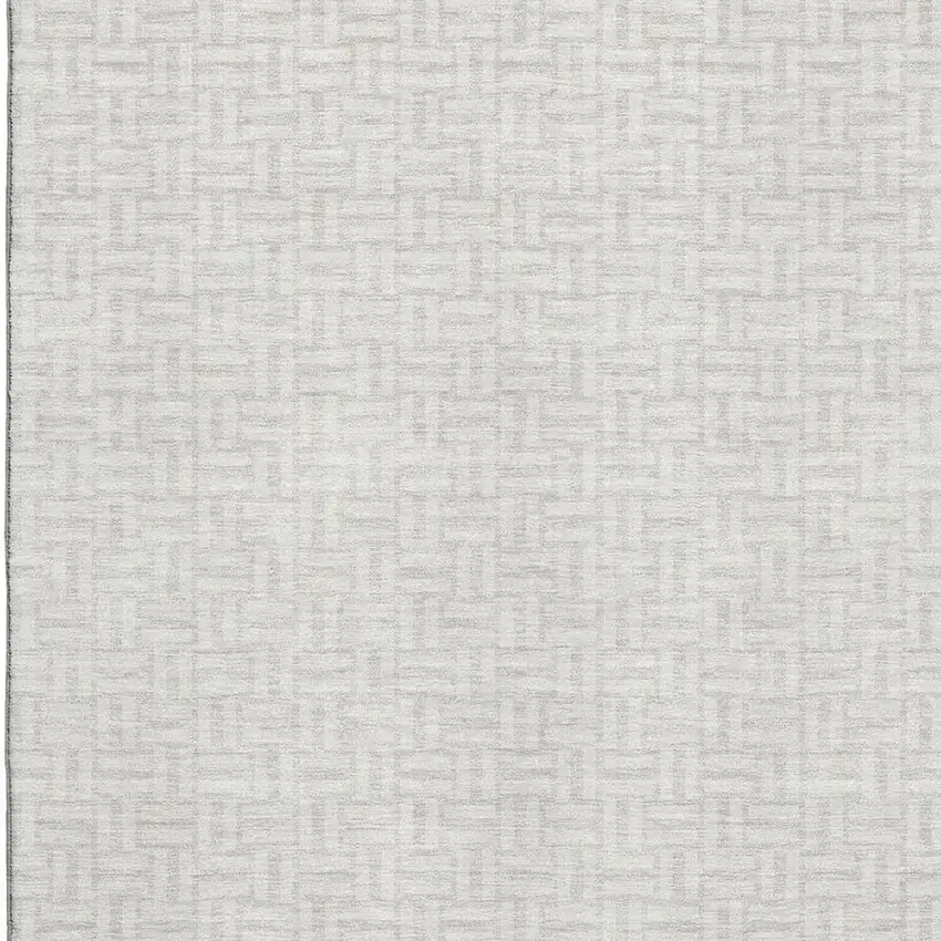 Ivory And Beige Geometric Washable Area Rug With UV Protection Photo 7