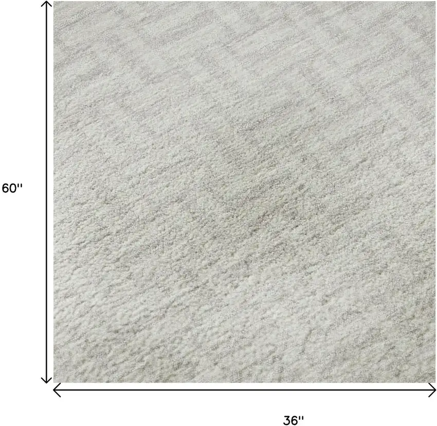 Ivory And Beige Geometric Washable Area Rug With UV Protection Photo 9