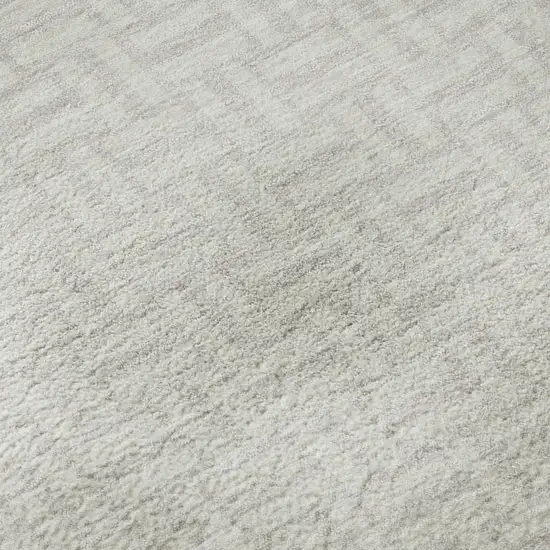 Ivory And Beige Geometric Washable Area Rug With UV Protection Photo 1