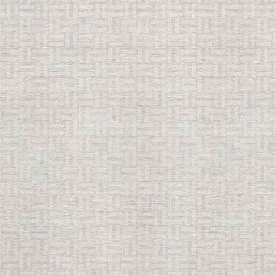 Ivory And Beige Geometric Washable Area Rug With UV Protection Photo 3