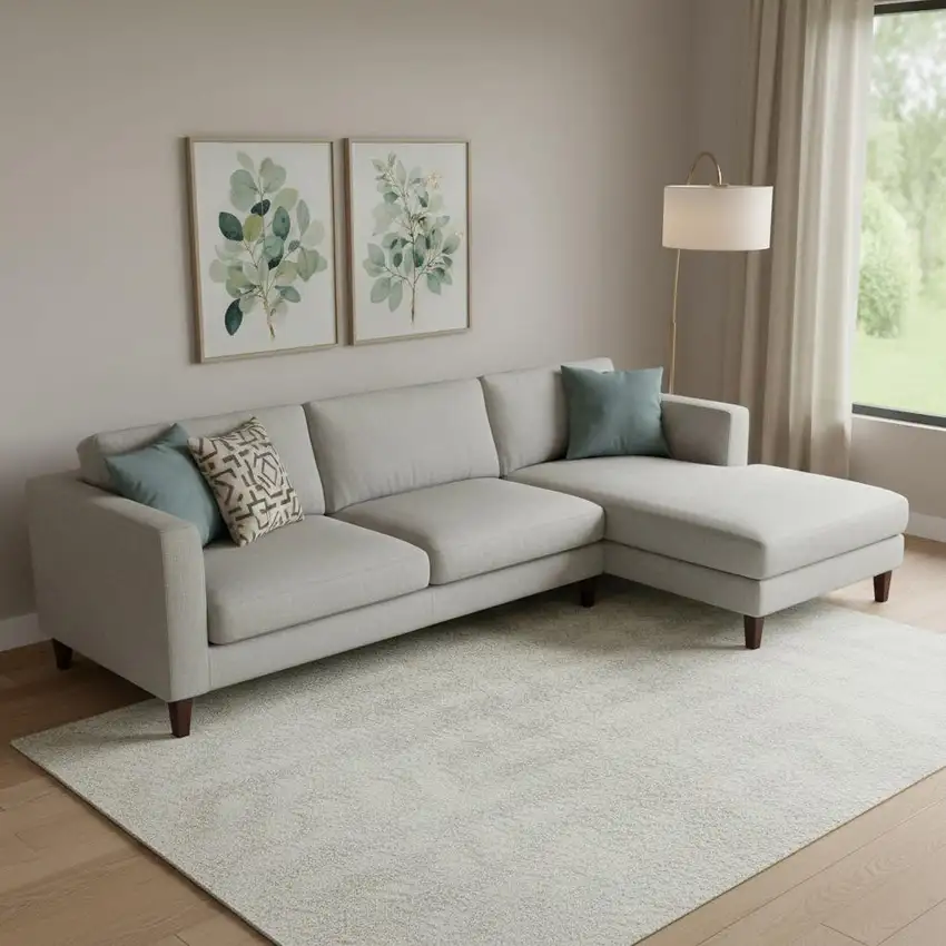 Ivory And Beige Geometric Washable Area Rug With UV Protection Photo 1