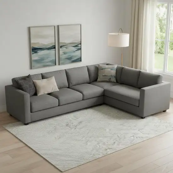 Ivory And Beige Geometric Washable Area Rug With UV Protection Photo 1