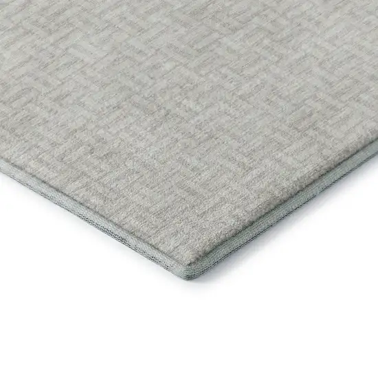 Ivory And Beige Geometric Washable Area Rug With UV Protection Photo 8