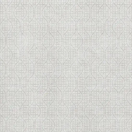 Ivory And Beige Geometric Washable Area Rug With UV Protection Photo 3