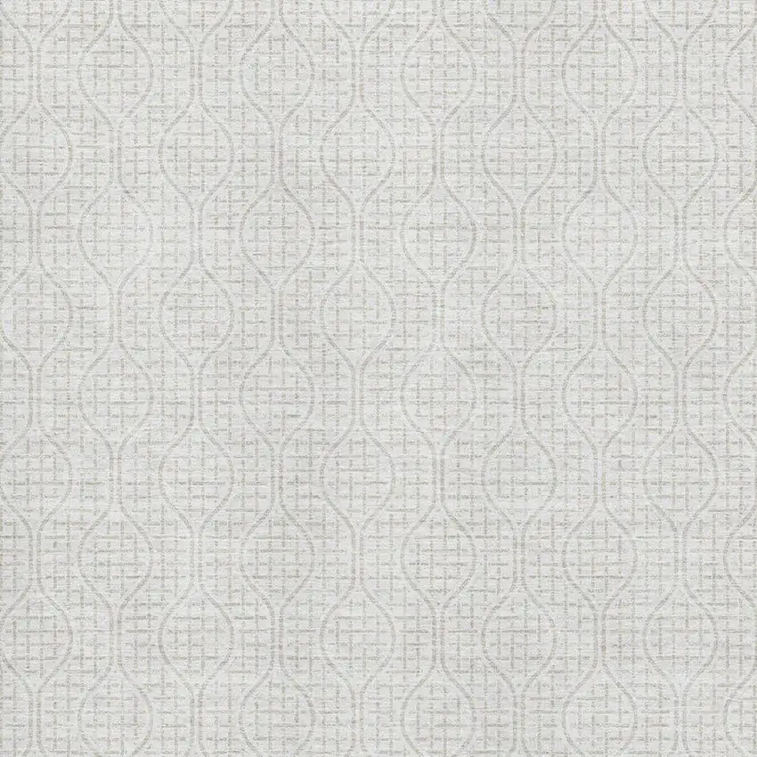 Ivory And Beige Geometric Washable Area Rug With UV Protection Photo 3