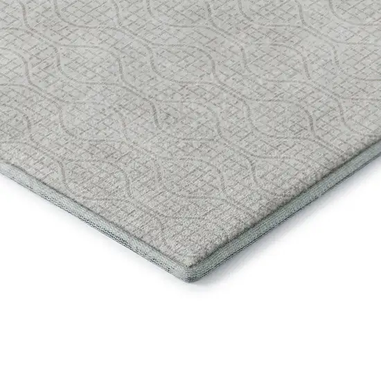 Ivory And Beige Geometric Washable Area Rug With UV Protection Photo 7