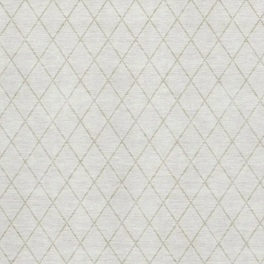 Ivory And Beige Geometric Washable Area Rug With UV Protection Photo 2