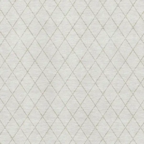 Ivory And Beige Geometric Washable Area Rug With UV Protection Photo 2