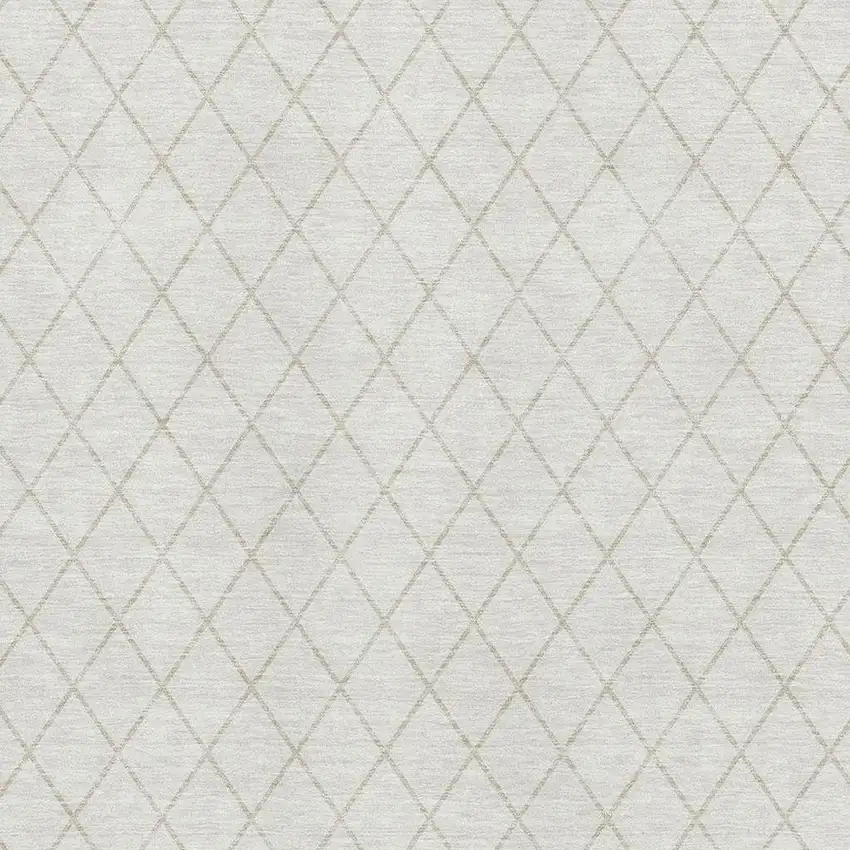 Ivory And Beige Geometric Washable Area Rug With UV Protection Photo 2