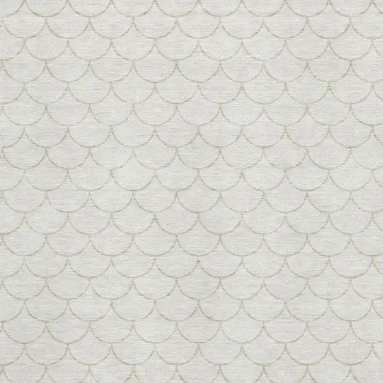 Ivory And Beige Geometric Washable Area Rug With UV Protection Photo 2