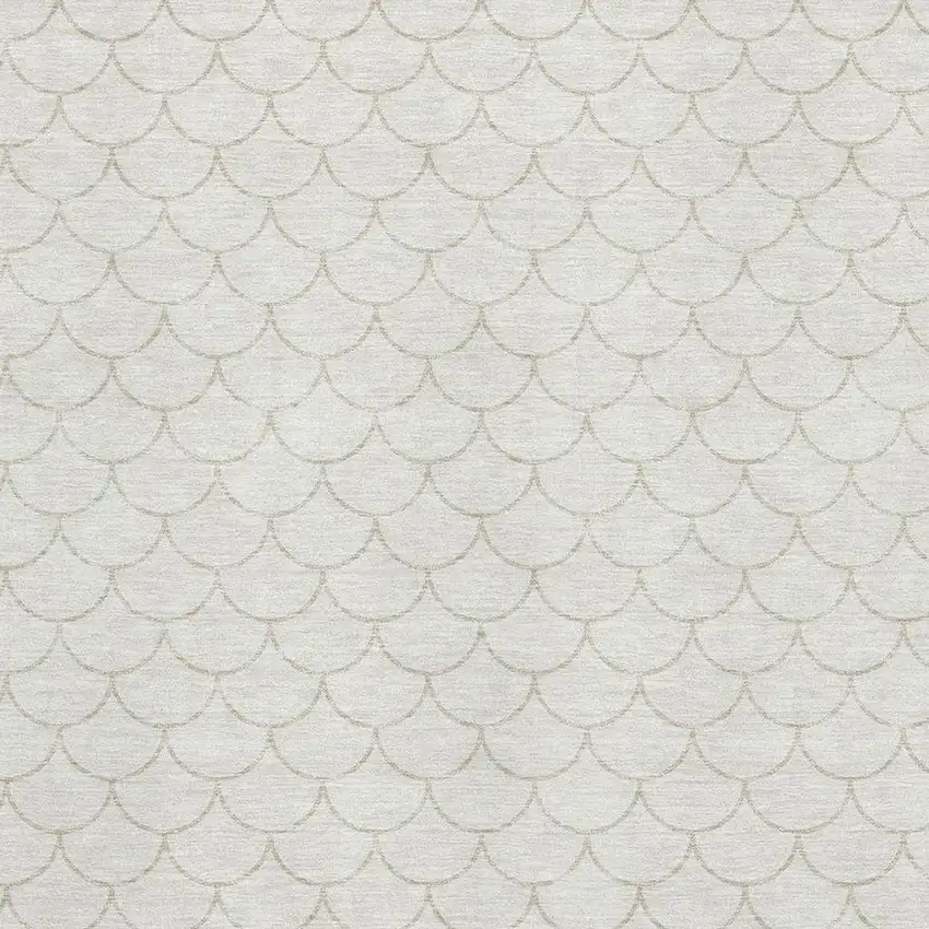 Ivory And Beige Geometric Washable Area Rug With UV Protection Photo 2