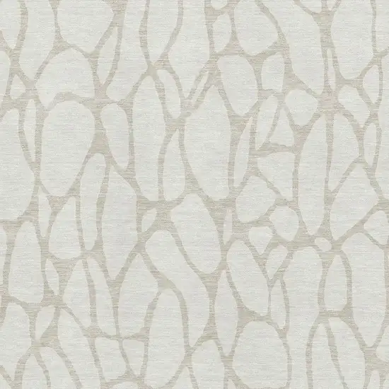 Ivory And Beige Geometric Washable Area Rug With UV Protection Photo 2