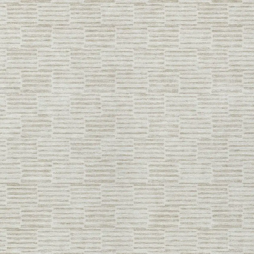 Ivory And Beige Geometric Washable Indoor Outdoor Area Rug Photo 5
