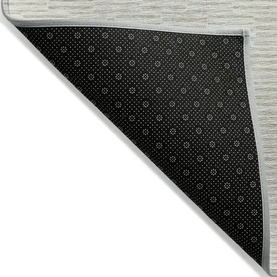 Ivory And Beige Geometric Washable Indoor Outdoor Area Rug Photo 3