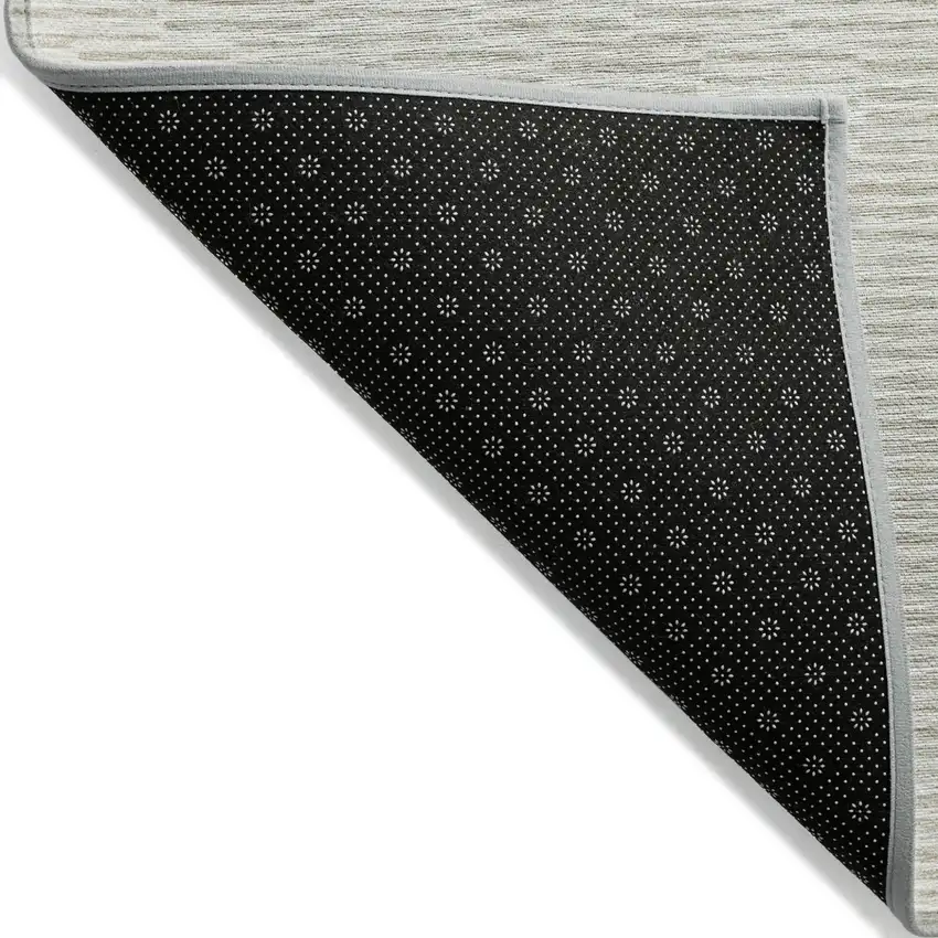Ivory And Beige Geometric Washable Indoor Outdoor Area Rug Photo 3