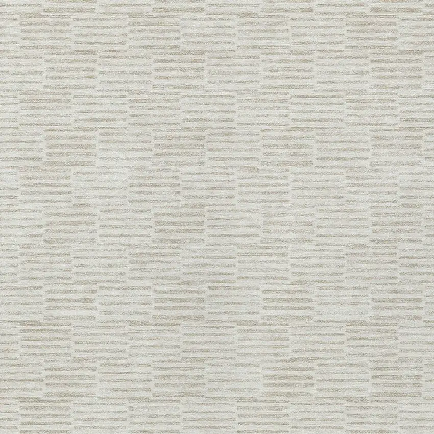 Ivory And Beige Geometric Washable Indoor Outdoor Area Rug Photo 6