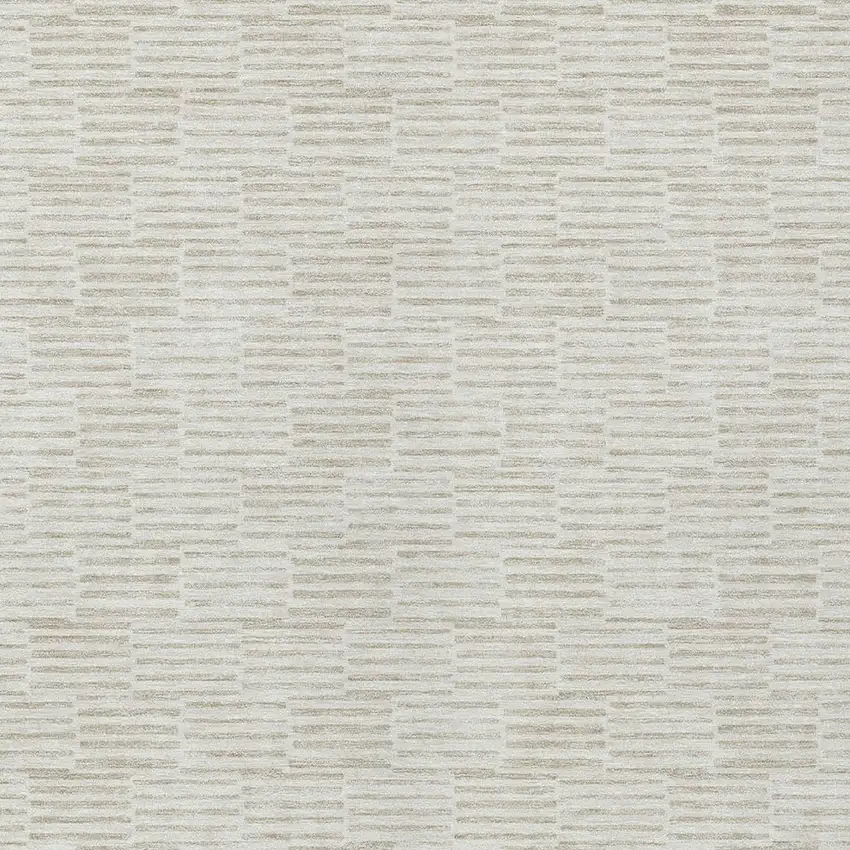 Ivory And Beige Geometric Washable Indoor Outdoor Area Rug Photo 6