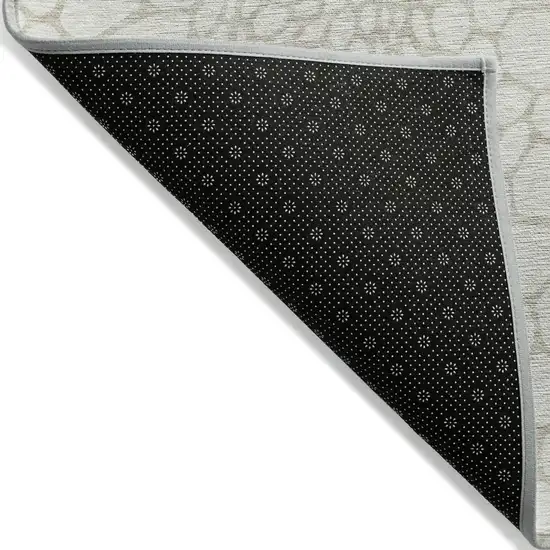 Ivory And Beige Geometric Washable Indoor Outdoor Area Rug Photo 4