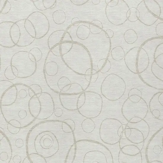 Ivory And Beige Geometric Washable Indoor Outdoor Area Rug Photo 2