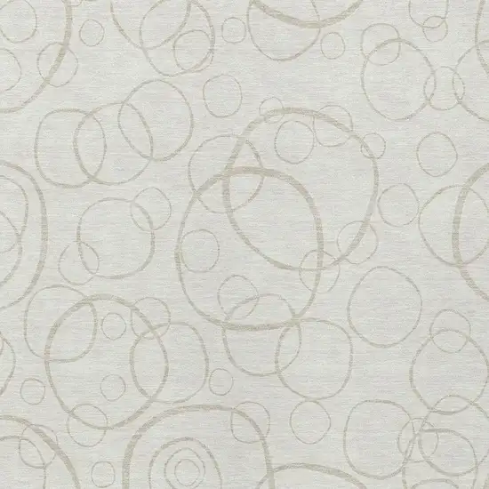 Ivory And Beige Geometric Washable Indoor Outdoor Area Rug Photo 2