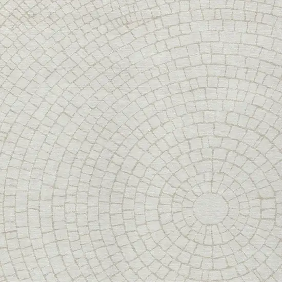 Ivory And Beige Geometric Washable Indoor Outdoor Area Rug Photo 2
