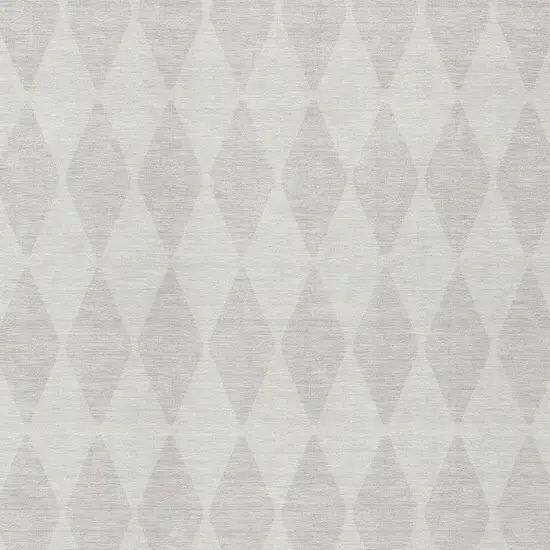 Ivory And Beige Geometric Washable Indoor Outdoor Area Rug Photo 5