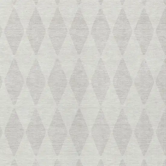 Ivory And Beige Geometric Washable Indoor Outdoor Area Rug Photo 5
