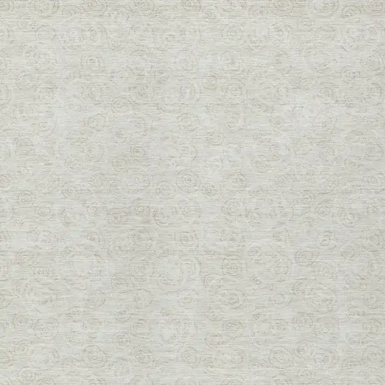 Ivory And Beige Geometric Washable Indoor Outdoor Area Rug Photo 4
